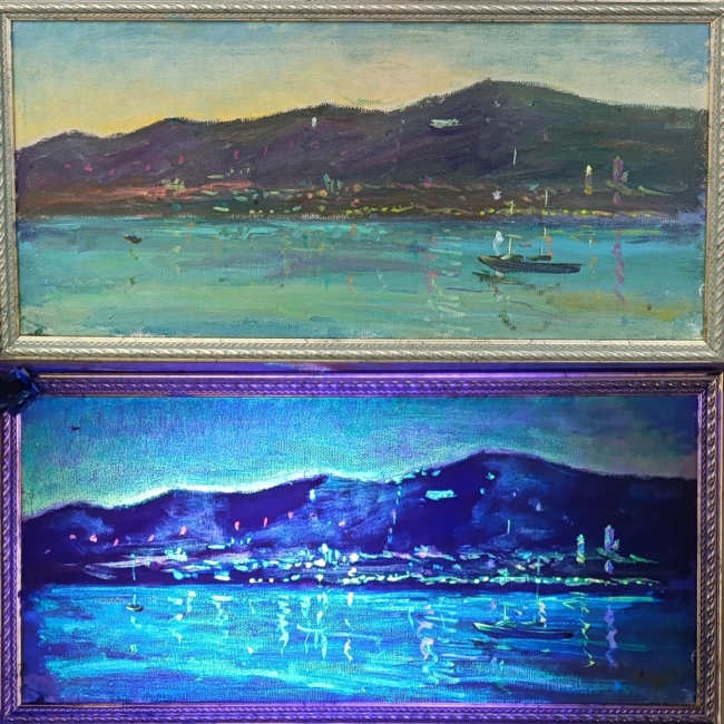 Геленджик. День и ночь. Проект "светофизика в живописи"  ZhNataly. Светящаяся картина