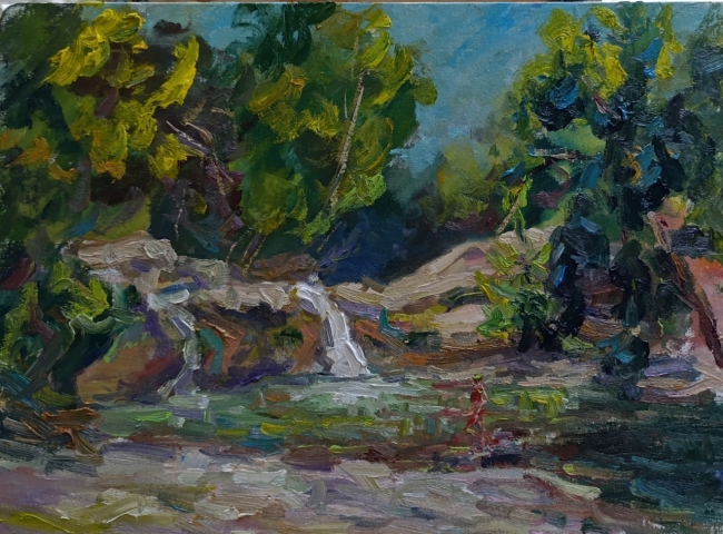 Водопад. Пленэр ZhNataly