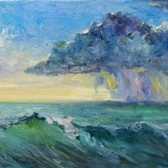 Дождь над Чёрным морем.Пленэр ZhNataly