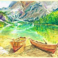 Norway. Oil Pastel.