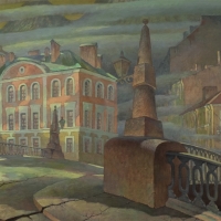 ВЕЧНЫЙ ГОРОД. САНКТ-ПЕТЕРБУРГ.  (фрагмент картины)  