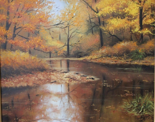 Картина маслом Золотая пора.