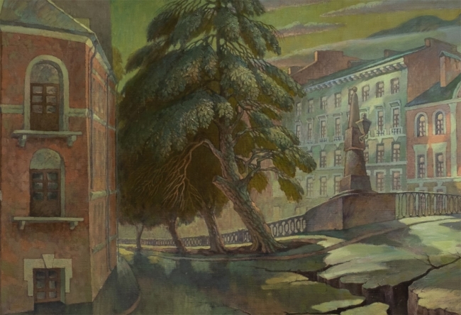 ВЕЧНЫЙ ГОРОД. САНКТ-ПЕТЕРБУРГ.  (фрагмент картины)  