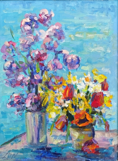 Два букета у воды. Серия «натюрморт под открытым небом»,  ZhNataly