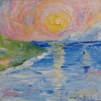 Закат на море