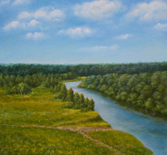 Иня в полдень / Inya River at Noon