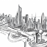 kuwait graphic view