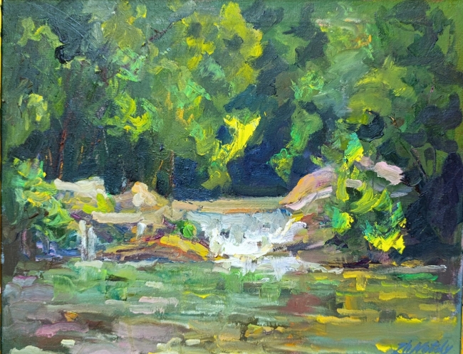 Водопад в лесу. Пленэр ZhNataly