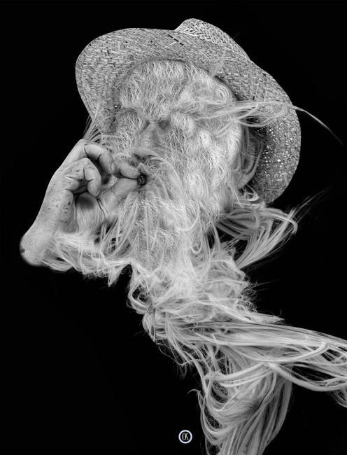 Series of works project " Hair" Beard, lots of Smoking 