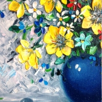 Летний букетик.40х50см