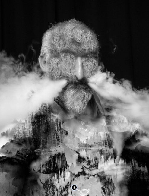 Series of works project " Hair" Beard, Fog