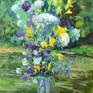 Полевые цветы у озера. Серия «натюрморт под открытым небом». Пленэр ZhNataly