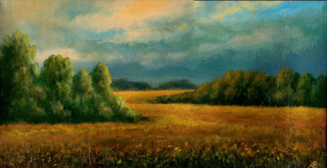 Среди полей вечером / Among the Fields in the Evening