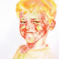 Solnechny boy. (The artist's son Sasha) 