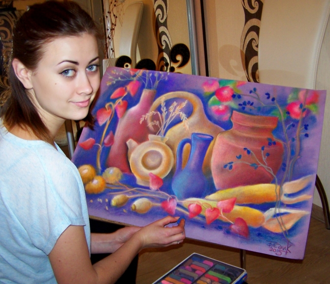 Творческий натюрморт с кувшинами 