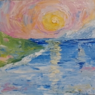 Закат на море