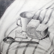 Натюрморт с хлебом и ложкой /  Still life with Bread and a Spoon